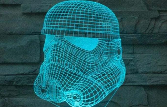 Star Wars Storm Trooper 3D LED lampa