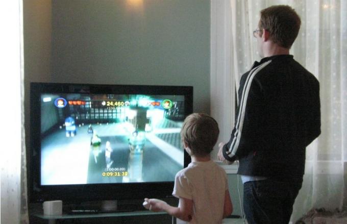 Jogue videogame com seu filho