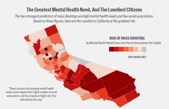 調査：銃乱射事件を経験する可能性が最も高い米国の郡はどれですか？