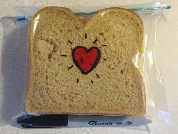Arte em saco de sanduíche por David Laferriere