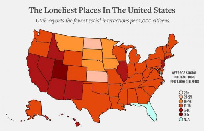 Por qué algunas de las ciudades más grandes de EE. UU. Son las más solitarias