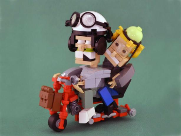 Motocicletă proastă și proastă (100 de piese) -- seturi de lego aglomerate