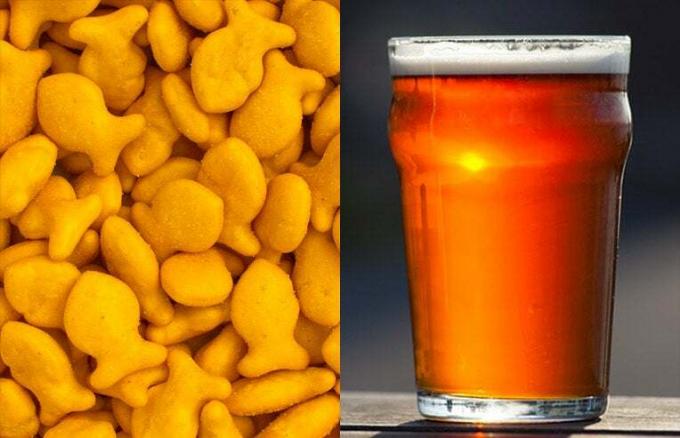 Vreća zlatne ribice Cheddar -- pivo i grickalice za djecu