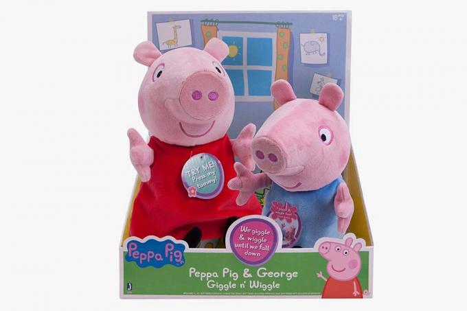 Peppa Pig & George Wiggle Giggle Dolls -- amazon last minute-gaver