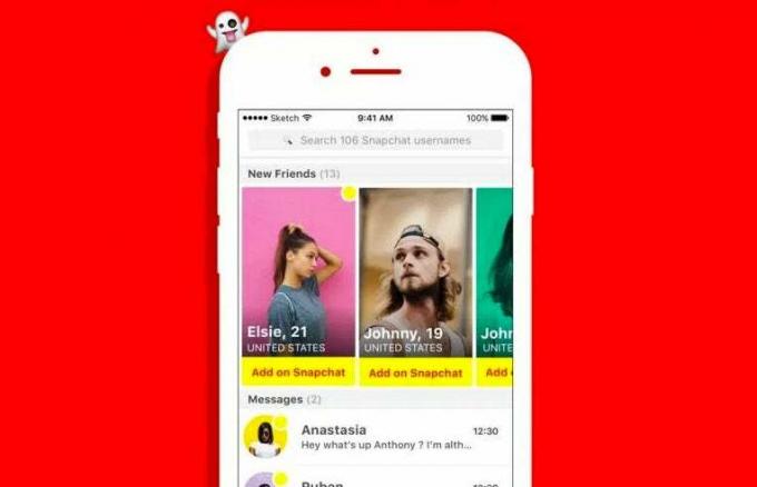aplicație galbenă snapchat tinder pentru copii