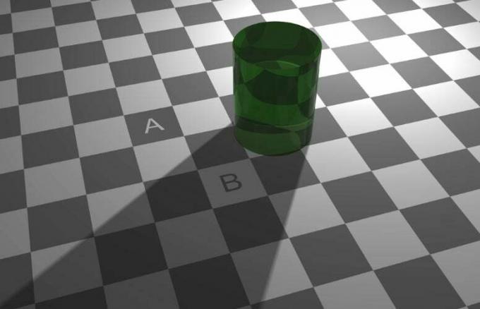 оптична ілюзія Checker Shadow Illusion