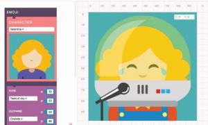 Mädchen können benutzerdefinierte Emojis erstellen, während sie Code lernen