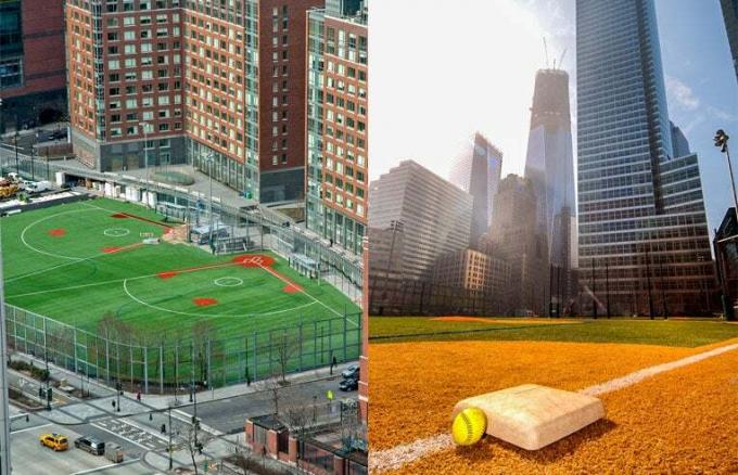 Battery Park City Ball Field din New York, New York -- terenuri de ligă mică