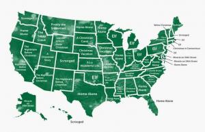 En Popüler Noel Filmlerinin Eyaletlere Göre Haritası
