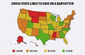 ベビーシッターの費用はいくらですか？ あなたが住んでいる州によって異なります。