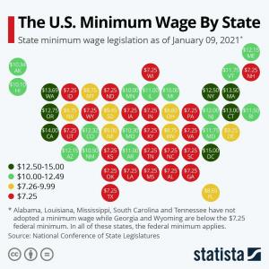 Nová mapa ukazuje, proč musíme zvýšit federální minimální mzdu