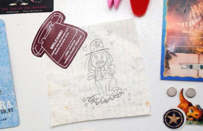 buzdolabında çocuk çizimi