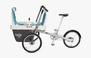 El Taga 2.0 es un triciclo de carga familiar con asientos ajustables para 2 niños
