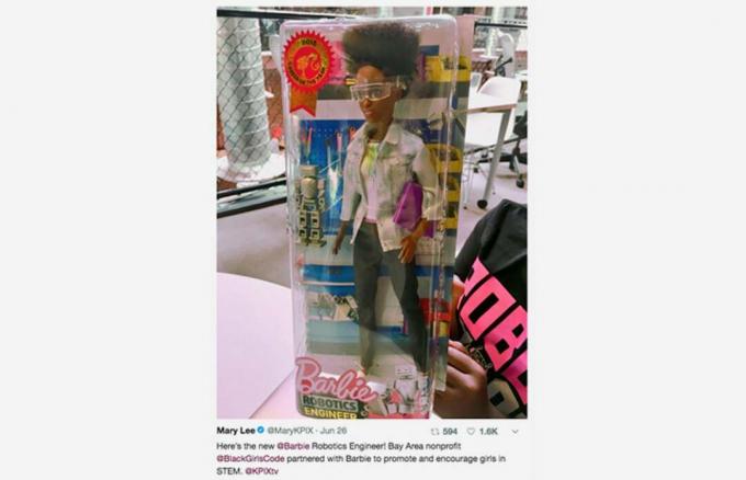 Robotteknik Barbie för att uppmuntra flickor att göra karriärer inom STEM