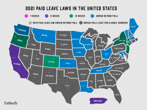 חופשת הורות בתשלום: מפה זו מציגה את מצב החופשה בתשלום בארה"ב