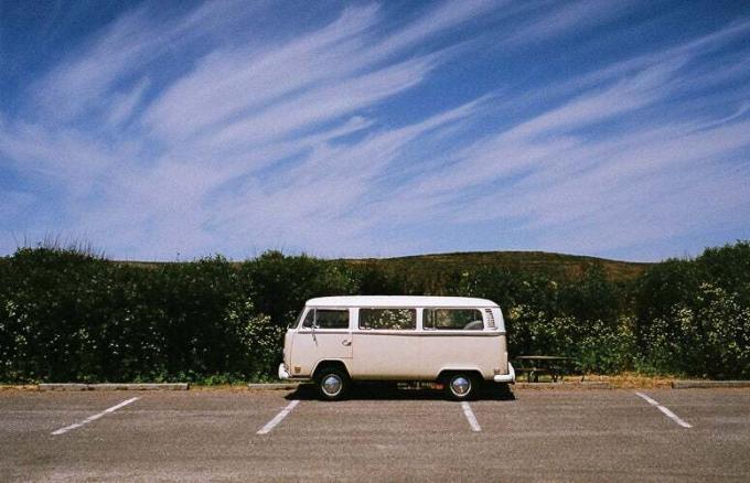 Viagem de camper-van-road