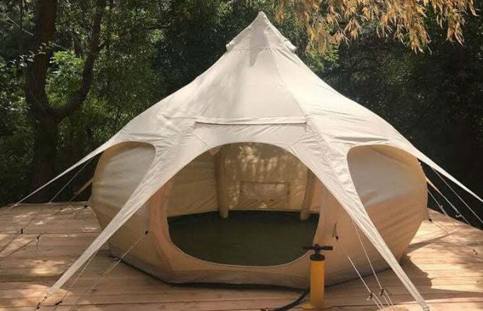 Napihljiva jurta Lotus Bell -- šotori za kampiranje