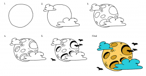 Hogyan rajzoljunk Holdat: 5 lépéses útmutató gyerekeknek és kezdőknek