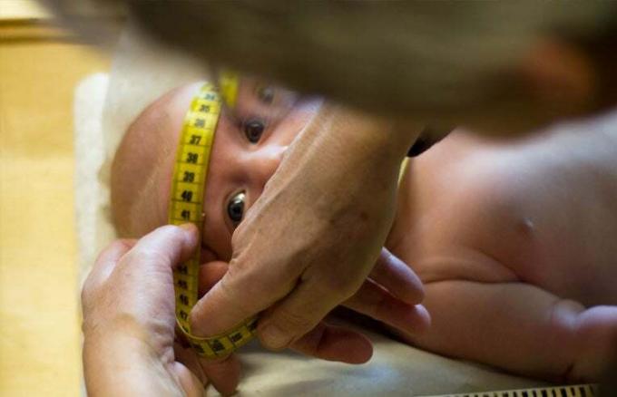 измеряемый младенец
